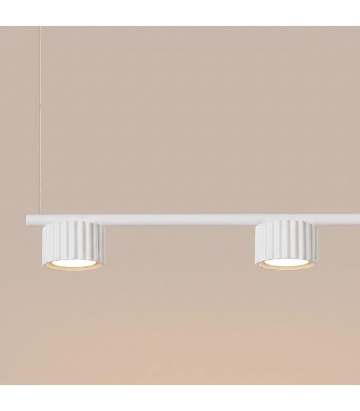 Aura Bar Pendant Ceiling Light White 4x GX53-5