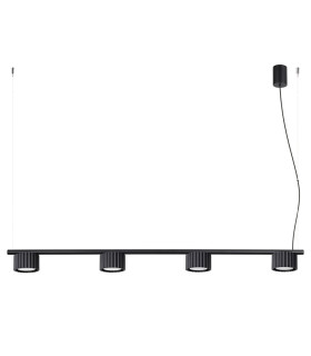 Aura Bar Pendant Ceiling Light Black 4x GX53-1