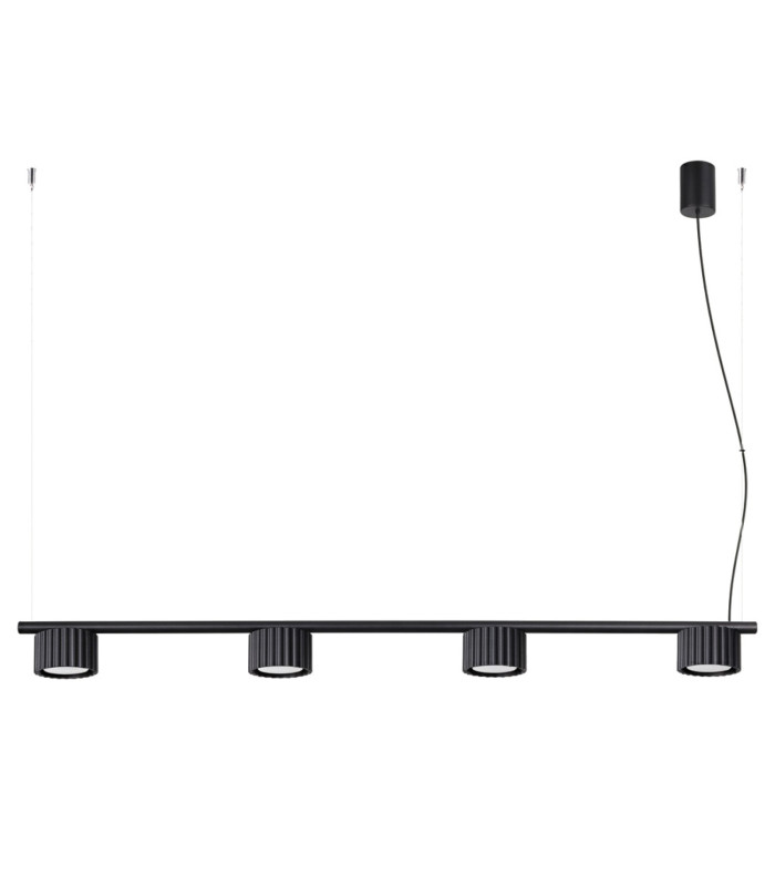 Aura Bar Pendant Ceiling Light Black 4x GX53-1