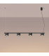 Aura Bar Pendant Ceiling Light Black 4x GX53-3