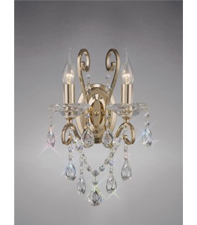 Wall Lamp Switched 2 Candle Light French Gold, Crystal - 2