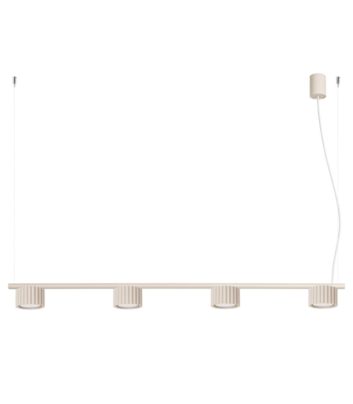 Aura Bar Pendant Ceiling Light Beige 4x GX53-1