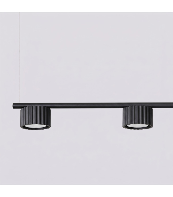 Aura Bar Pendant Ceiling Light Black 4x GX53-4