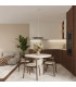 Ovo Integrated LED Pendant Ceiling Light Beige Black 1x GX53-12