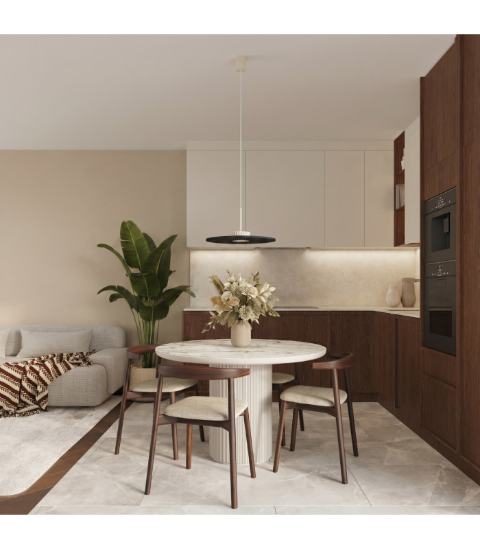 Ovo Integrated LED Pendant Ceiling Light Beige Black 1x GX53-12