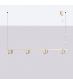 Aura Bar Pendant Ceiling Light Beige 4x GX53-2
