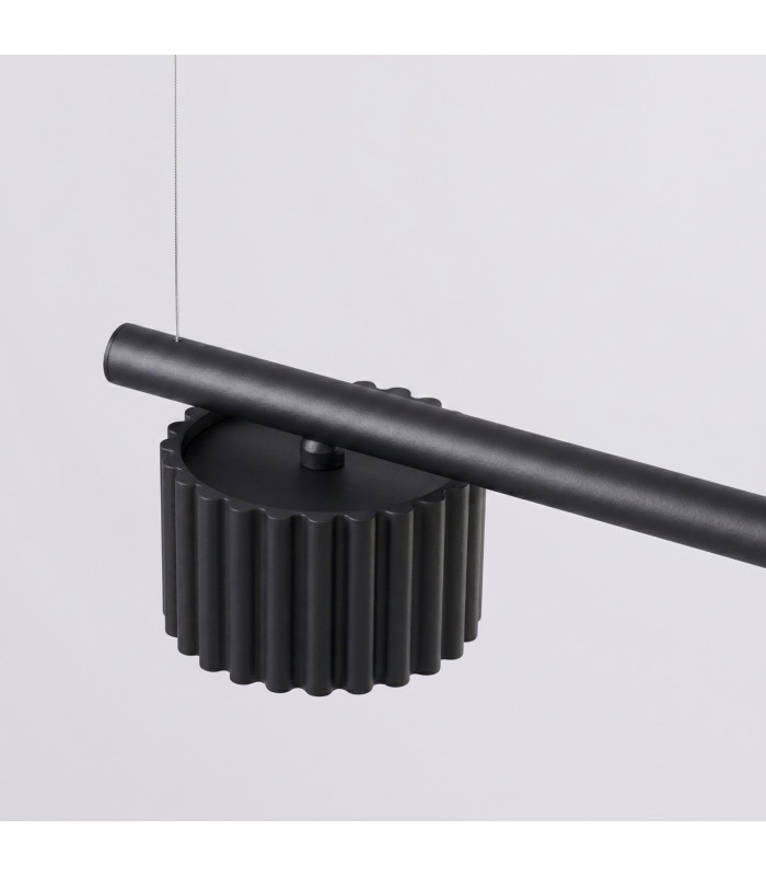 Aura Bar Pendant Ceiling Light Black 4x GX53-6
