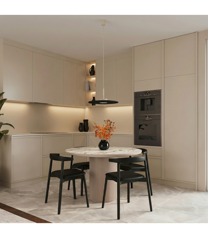 Ovo Integrated LED Pendant Ceiling Light Beige Black 1x GX53-13