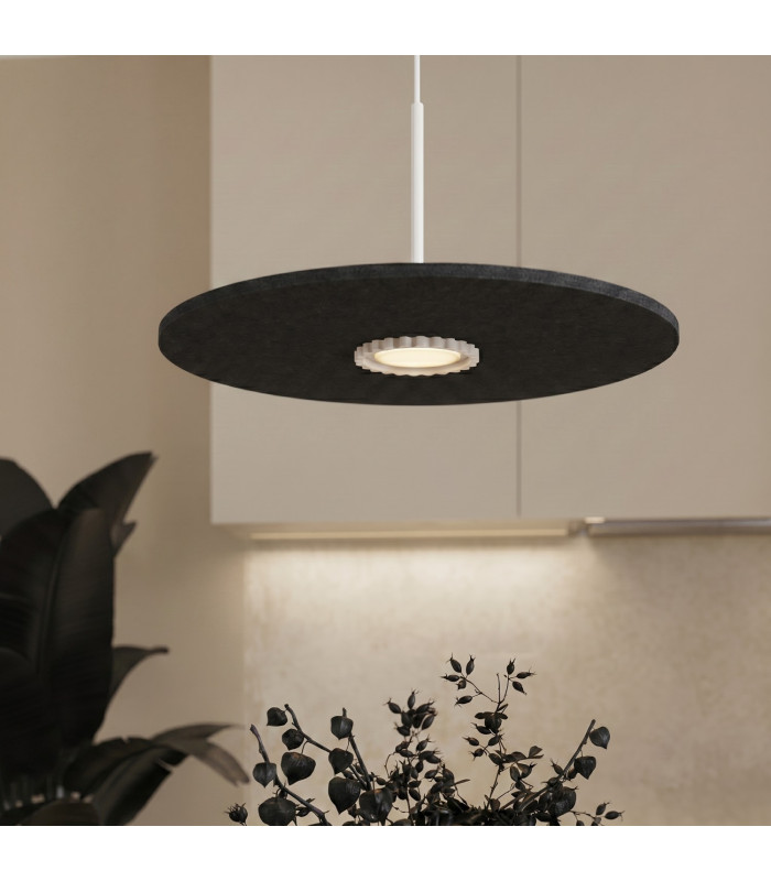 Ovo Integrated LED Pendant Ceiling Light Beige Black 1x GX53-14