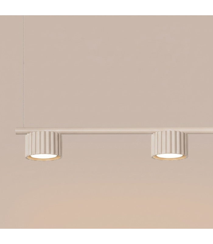 Aura Bar Pendant Ceiling Light Beige 4x GX53-5