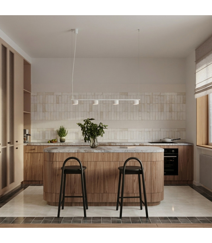 Aura Bar Pendant Ceiling Light White 4x GX53-12