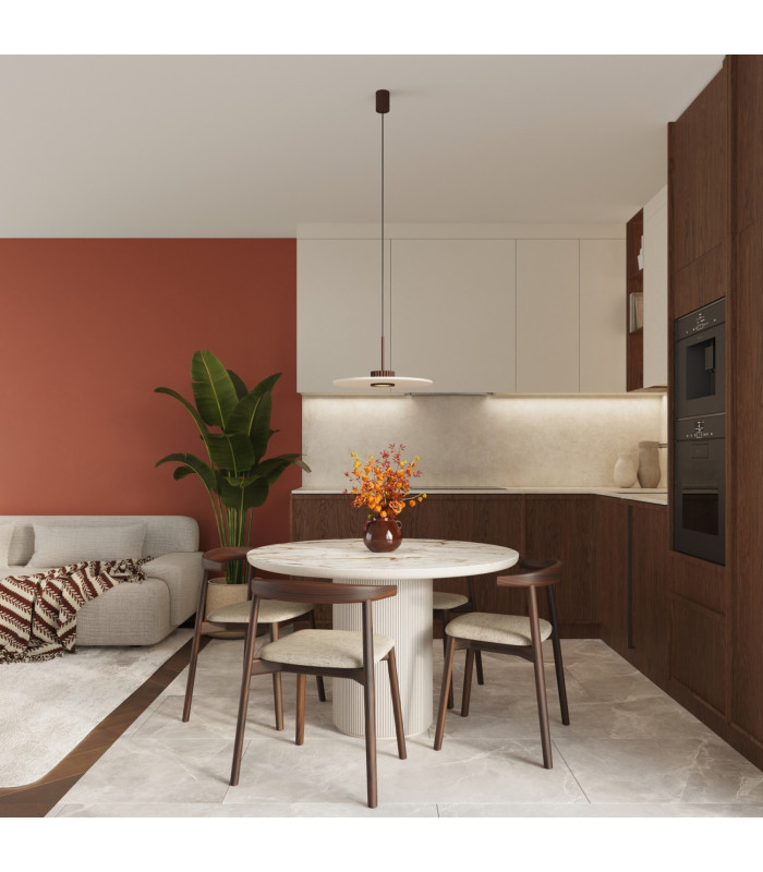 Ovo Integrated LED Pendant Ceiling Light Brown Beige 1x GX53-12