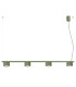 Aura Bar Pendant Ceiling Light Olive Green 4x GX53-1