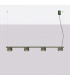 Aura Bar Pendant Ceiling Light Olive Green 4x GX53-2
