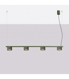Aura Bar Pendant Ceiling Light Olive Green 4x GX53-2