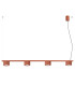 Aura Bar Pendant Ceiling Light Red Ochre 4x GX53-1