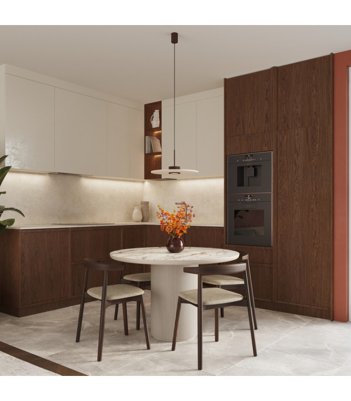 Ovo Integrated LED Pendant Ceiling Light Brown Beige 1x GX53-13