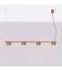 Aura Bar Pendant Ceiling Light Red Ochre 4x GX53-2