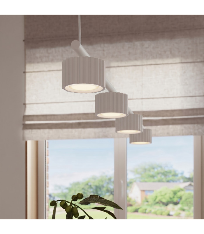 Aura Bar Pendant Ceiling Light White 4x GX53-14