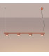 Aura Bar Pendant Ceiling Light Red Ochre 4x GX53-3