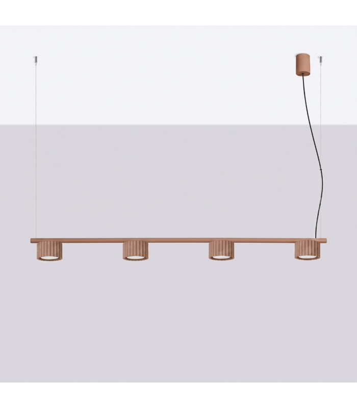 Aura Bar Pendant Ceiling Light Mocca 4x GX53-2