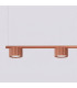 Aura Bar Pendant Ceiling Light Red Ochre 4x GX53-4