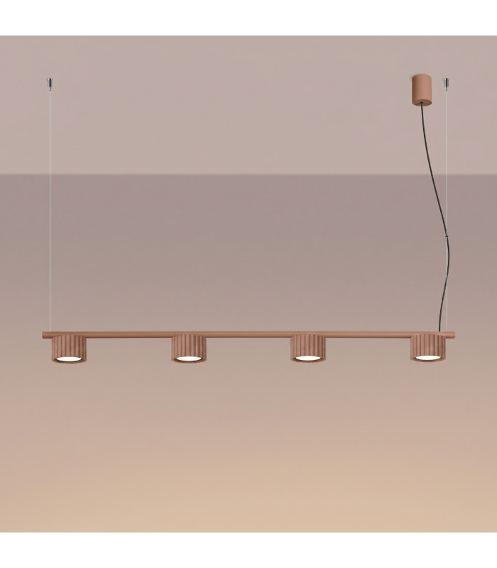 Aura Bar Pendant Ceiling Light Mocca 4x GX53-3