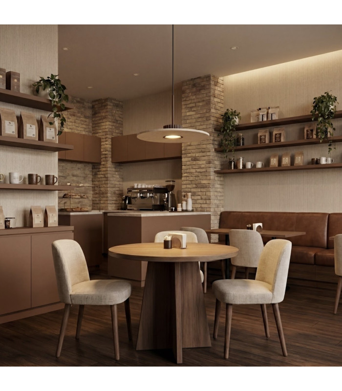 Ovo Integrated LED Pendant Ceiling Light Brown Beige 1x GX53-15
