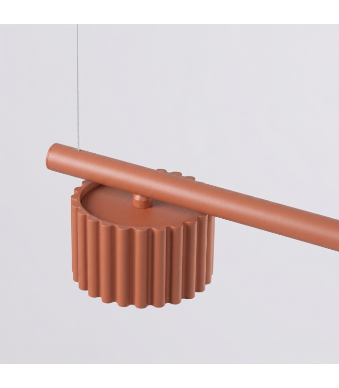 Aura Bar Pendant Ceiling Light Red Ochre 4x GX53-6
