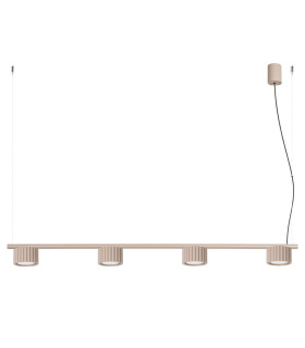 Aura Bar Pendant Ceiling Light Taupe 4x GX53-1