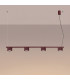 Aura Bar Pendant Ceiling Light Burgundy 4x GX53-3