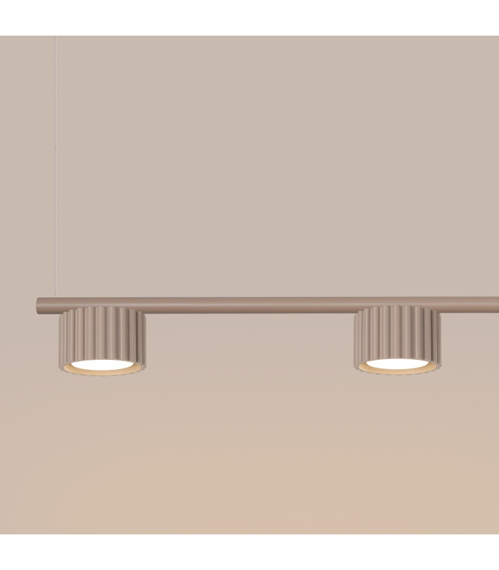 Aura Bar Pendant Ceiling Light Taupe 4x GX53-5