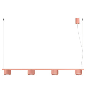 Aura Bar Pendant Ceiling Light Peach 4x GX53-1