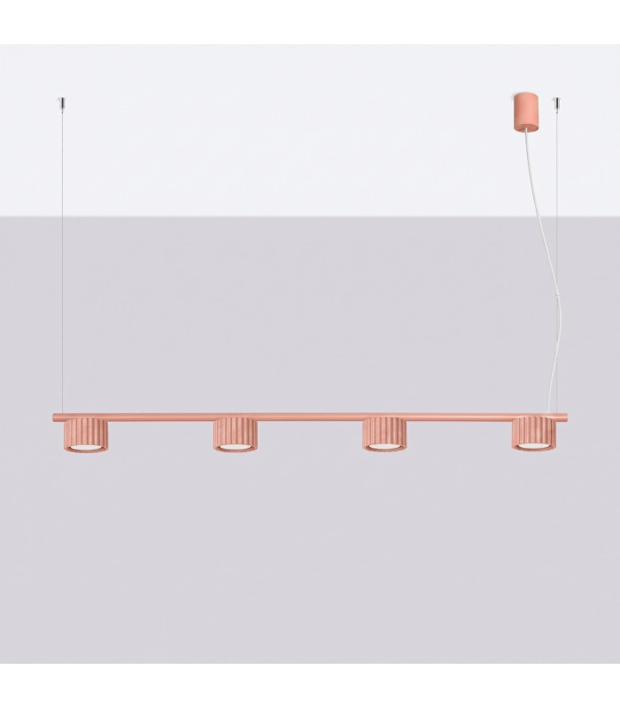 Aura Bar Pendant Ceiling Light Peach 4x GX53-2