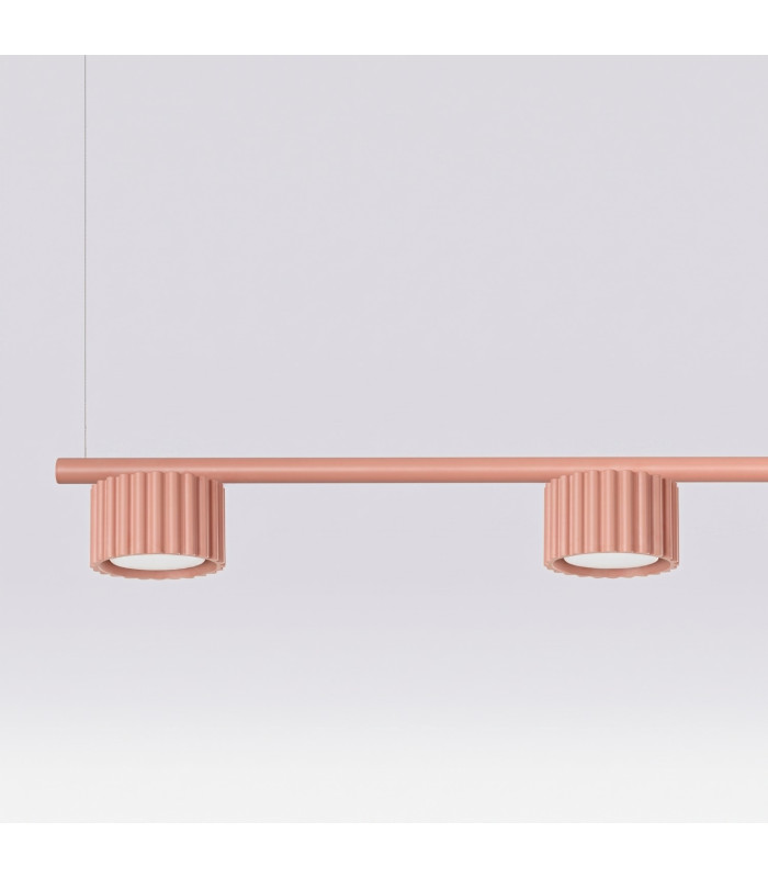Aura Bar Pendant Ceiling Light Peach 4x GX53-4