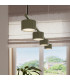 Aura Bar Pendant Ceiling Light Olive Green 4x GX53-14