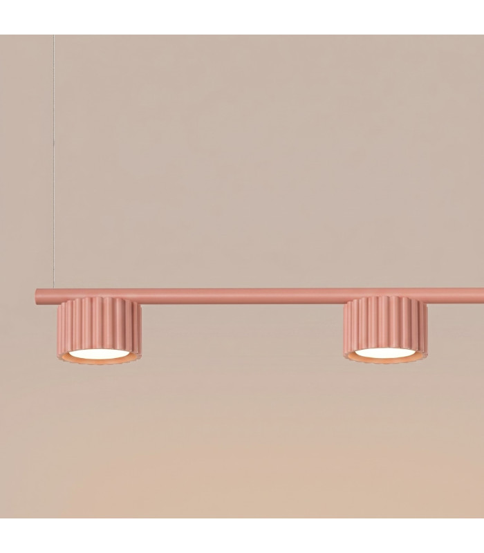Aura Bar Pendant Ceiling Light Peach 4x GX53-5