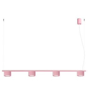 Aura Bar Pendant Ceiling Light Pink 4x GX53-1