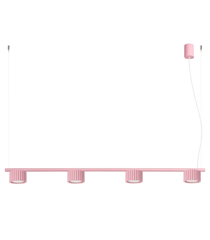 Aura Bar Pendant Ceiling Light Pink 4x GX53-1