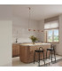Aura Bar Pendant Ceiling Light Mocca 4x GX53-13
