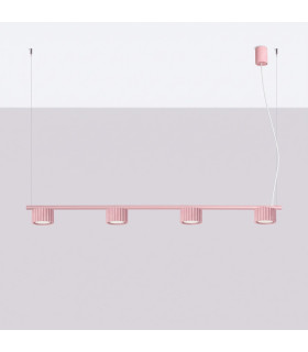 Aura Bar Pendant Ceiling Light Pink 4x GX53-2