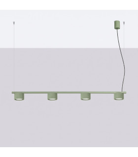 Aura Bar Pendant Ceiling Light Sage 4x GX53-2