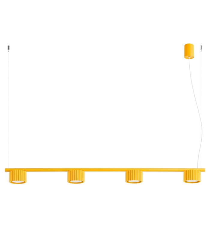 Aura Bar Pendant Ceiling Light Yellow 4x GX53-1