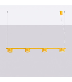 Aura Bar Pendant Ceiling Light Yellow 4x GX53-2
