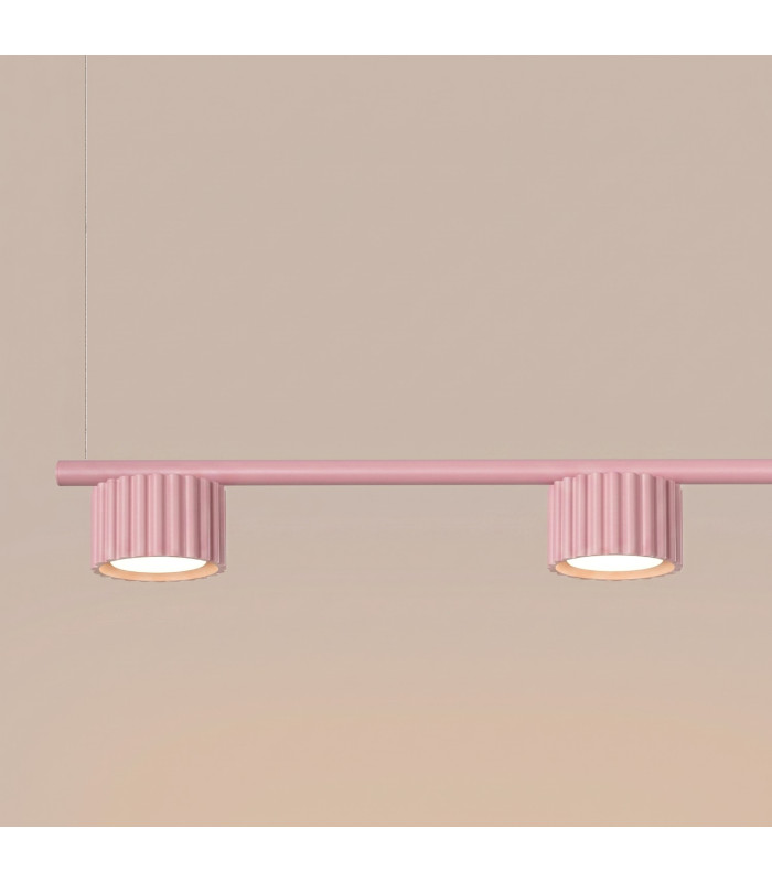 Aura Bar Pendant Ceiling Light Pink 4x GX53-5