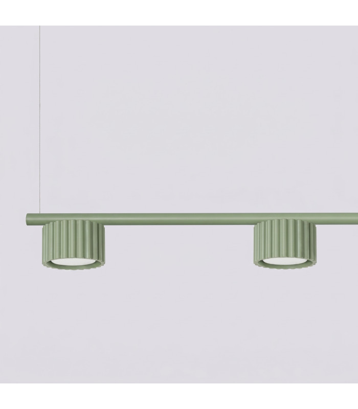 Aura Bar Pendant Ceiling Light Sage 4x GX53-4