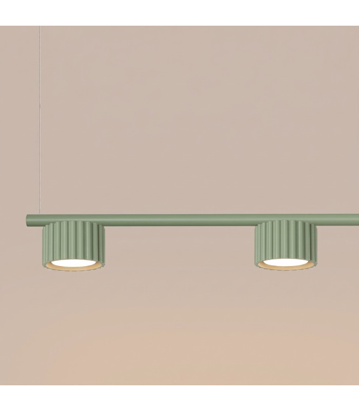 Aura Bar Pendant Ceiling Light Sage 4x GX53-5