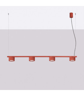 Aura Bar Pendant Ceiling Light Red 4x GX53-2