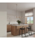 Aura Bar Pendant Ceiling Light Taupe 4x GX53-13