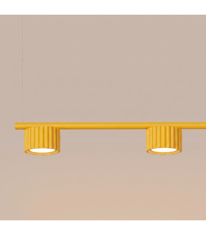 Aura Bar Pendant Ceiling Light Yellow 4x GX53-5